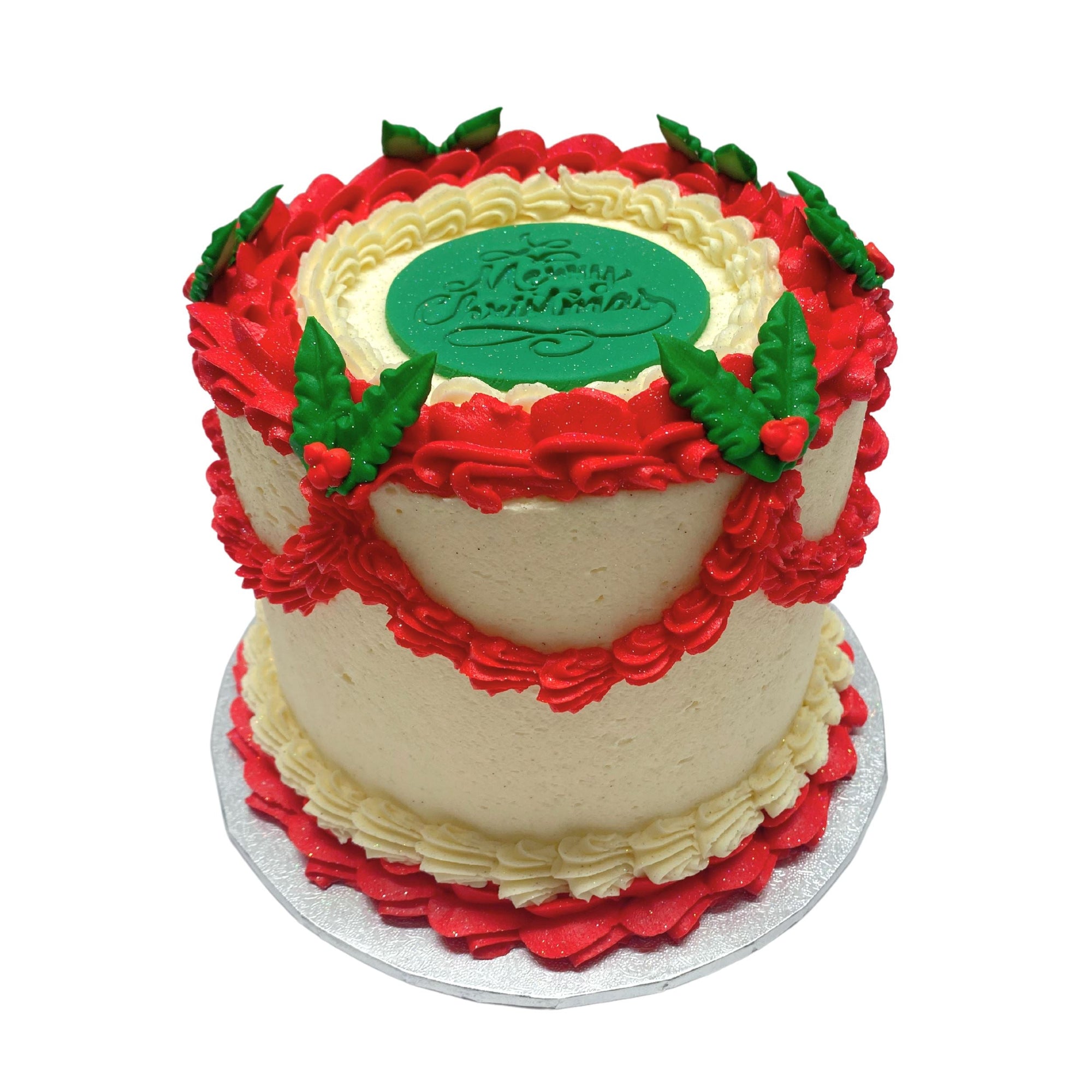 Vintage Christmas Cake-The Cupcake Queens