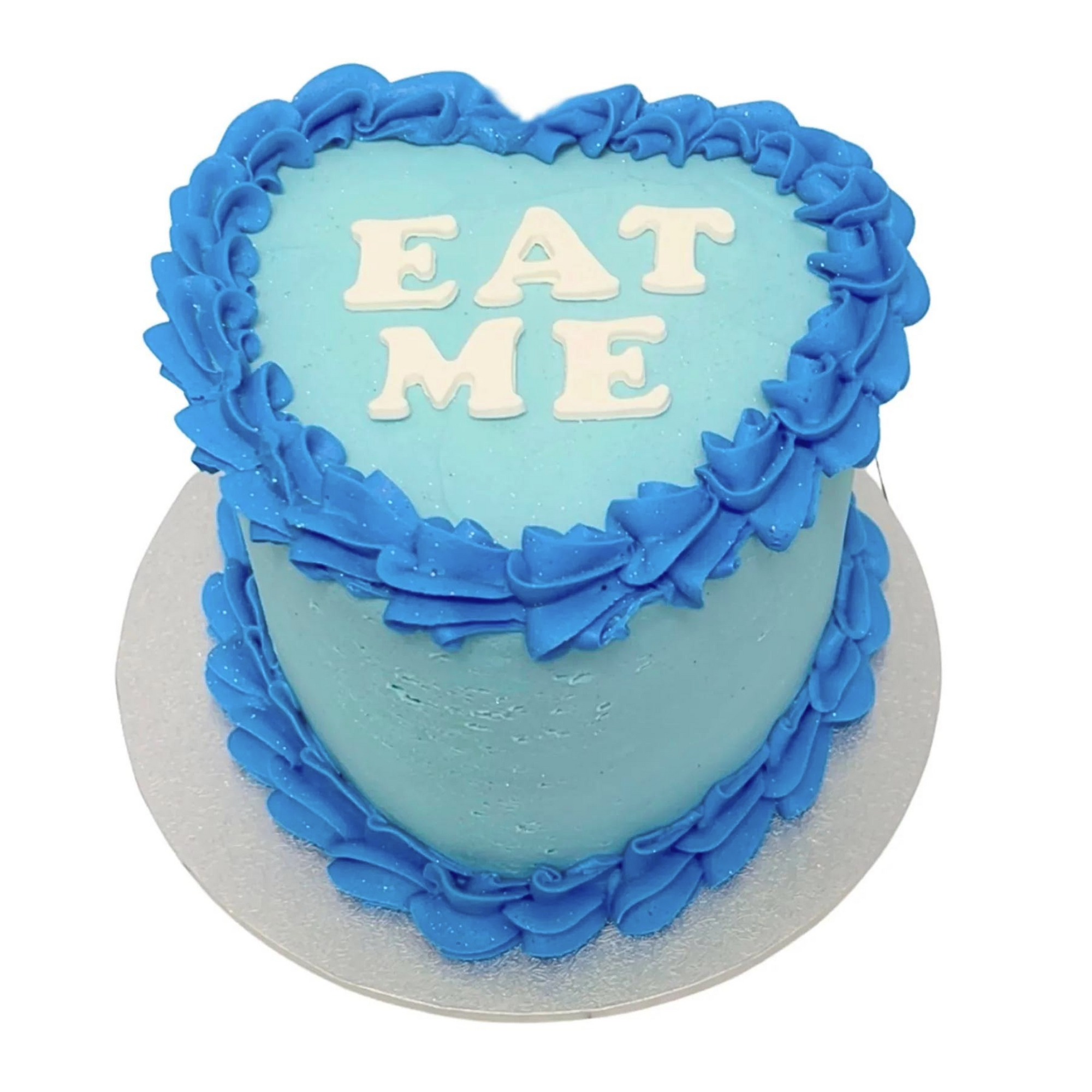 Vintage Heart Cake - Pastel Blue-The Cupcake Queens