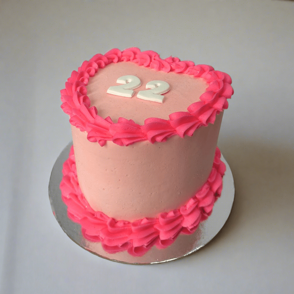 Vintage Heart Cake - Pastel Pink-The Cupcake Queens