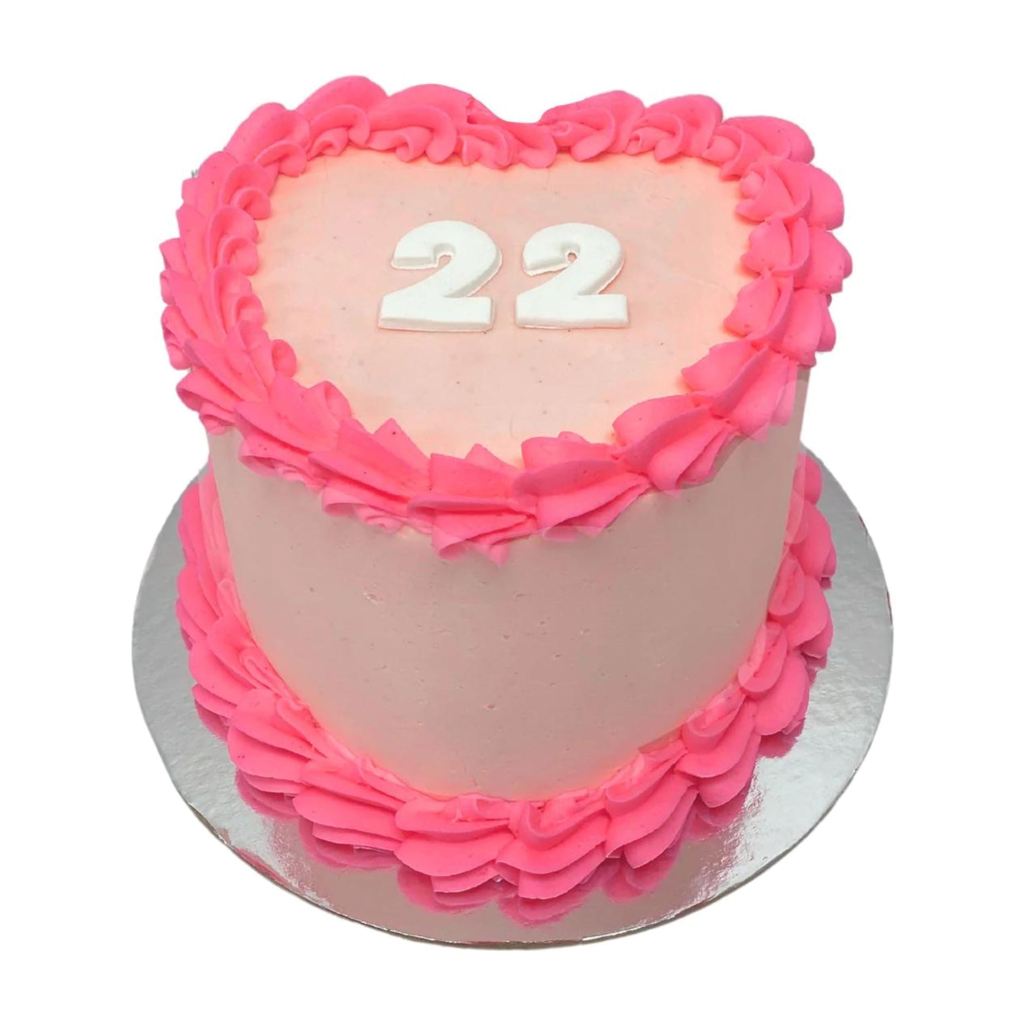 Vintage Heart Cake - Pastel Pink-The Cupcake Queens