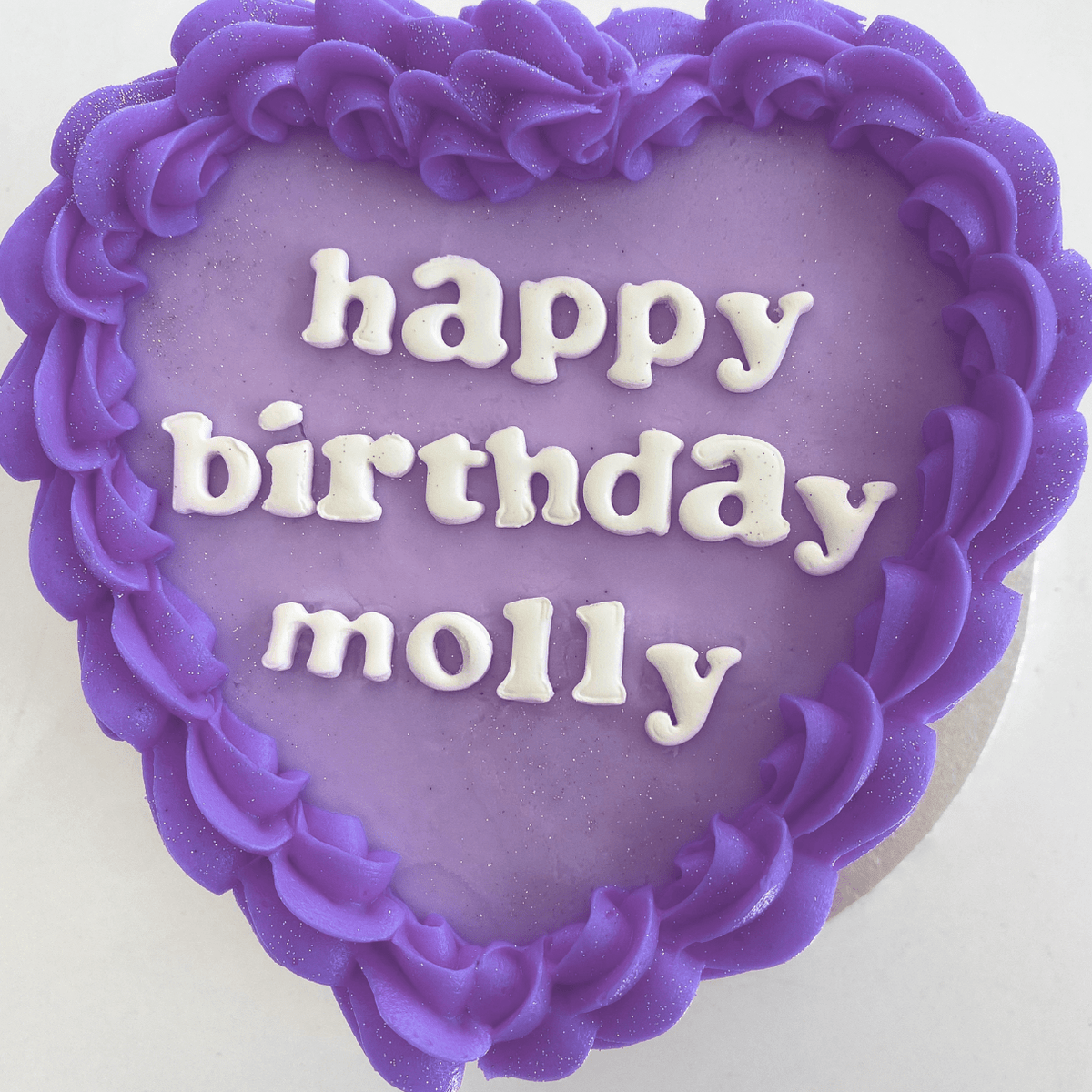 Vintage Heart Cake - Pastel Purple-The Cupcake Queens