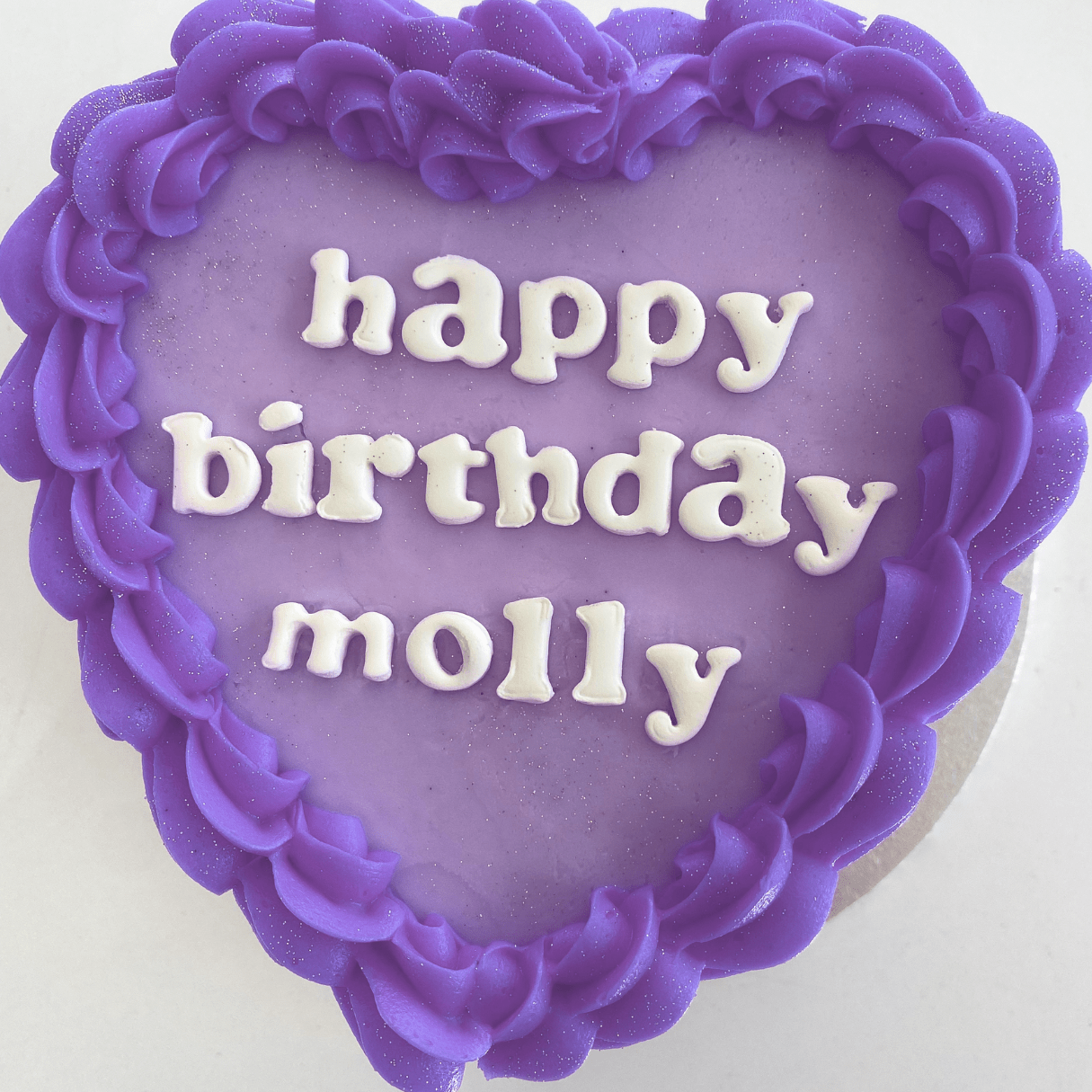 Vintage Heart Cake - Pastel Purple-The Cupcake Queens