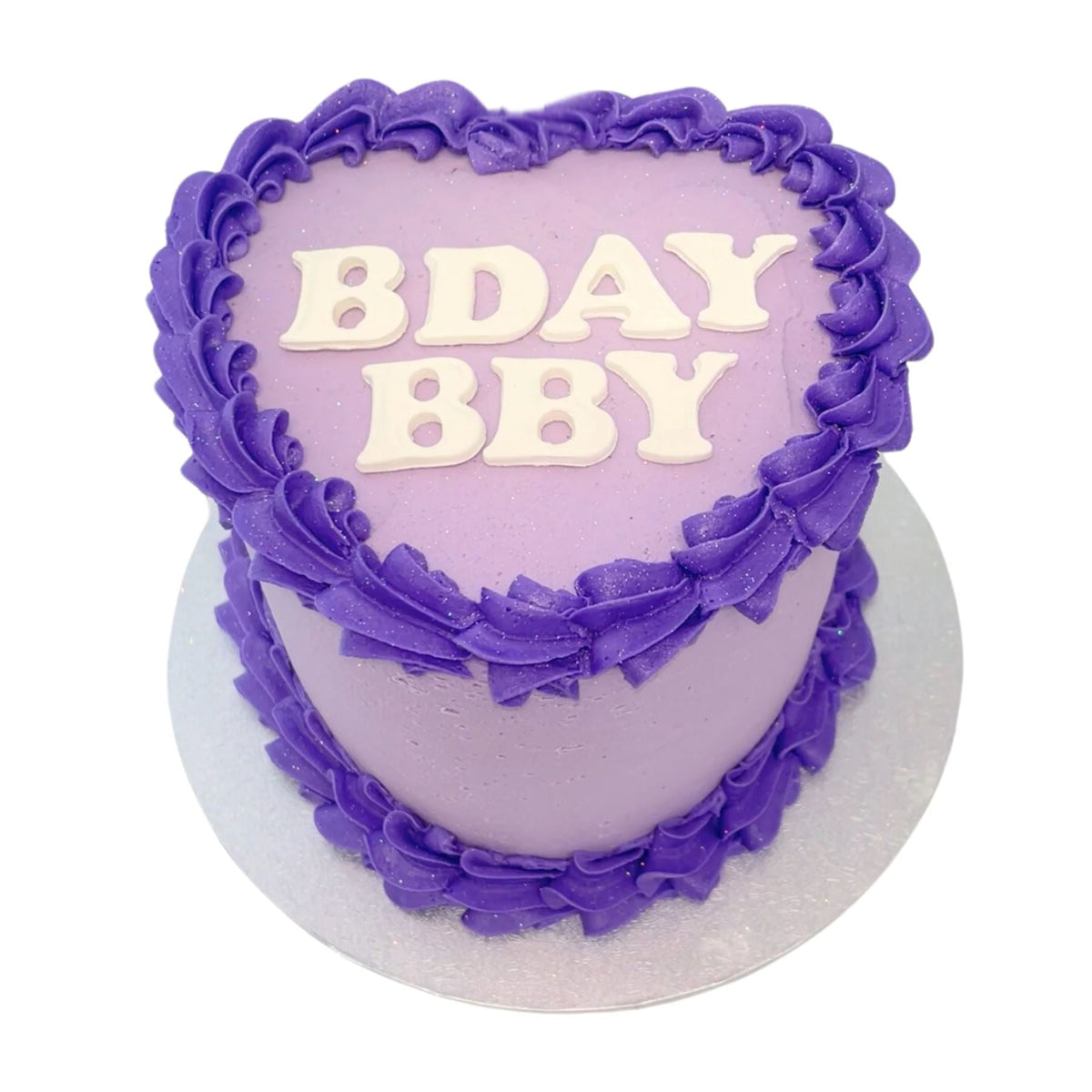 Vintage Heart Cake - Pastel Purple-The Cupcake Queens