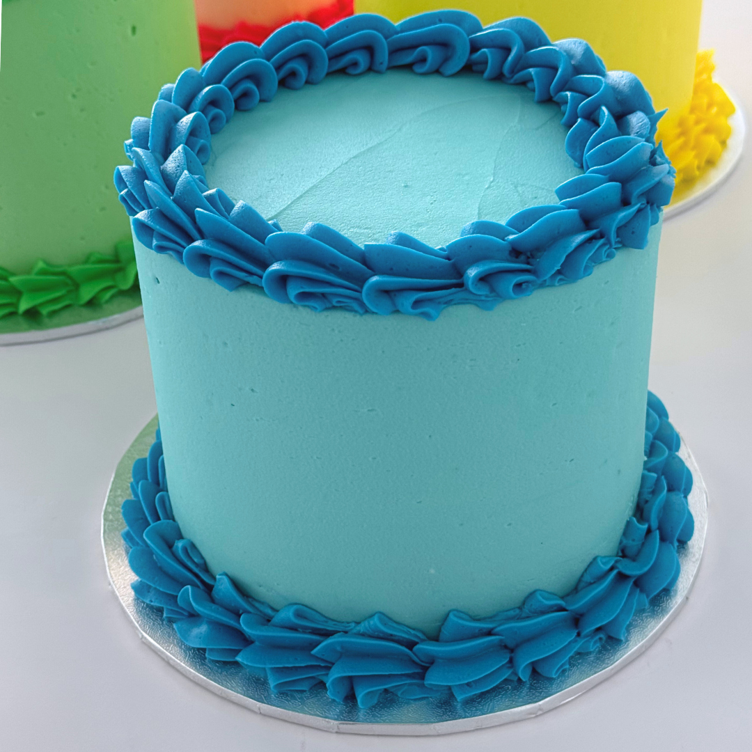 Vintage Round Cake - Blue-The Cupcake Queens