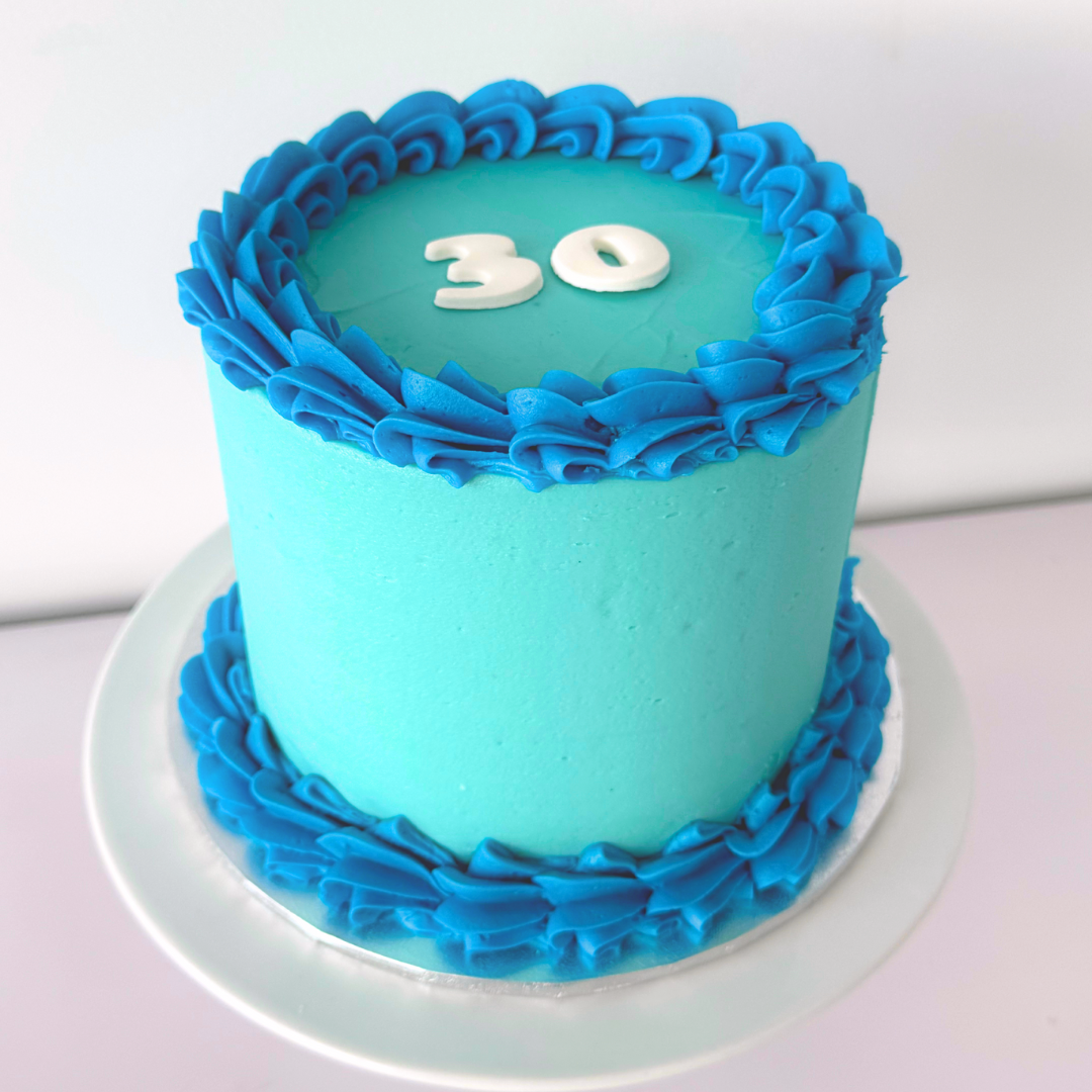 Vintage Round Cake - Blue-The Cupcake Queens