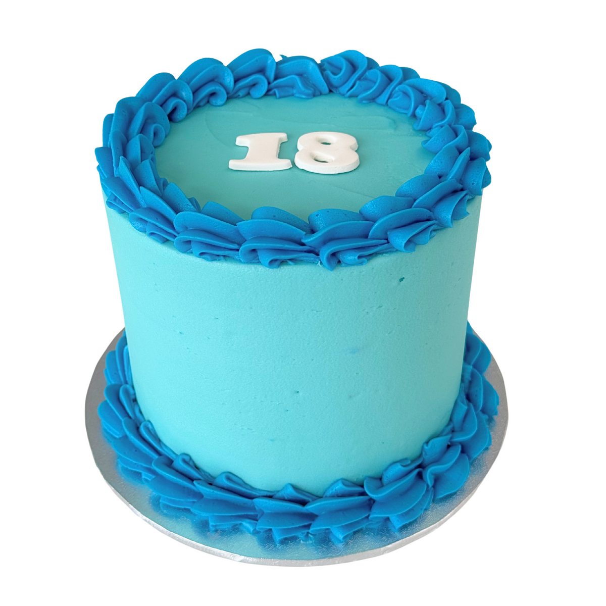 Vintage Round Cake - Blue-The Cupcake Queens