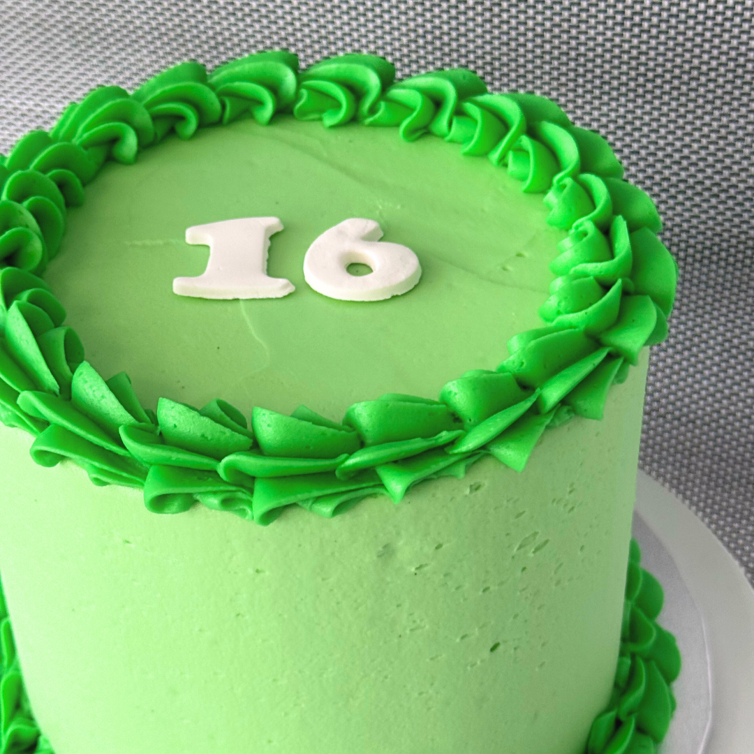 Vintage Round Cake - Green-The Cupcake Queens