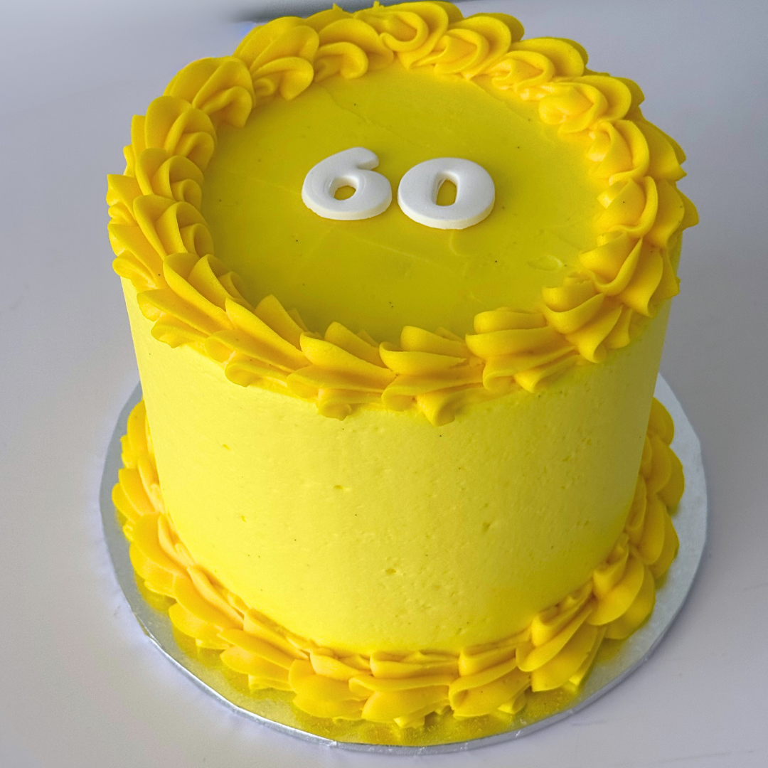 Vintage Round Cake - Yellow-The Cupcake Queens