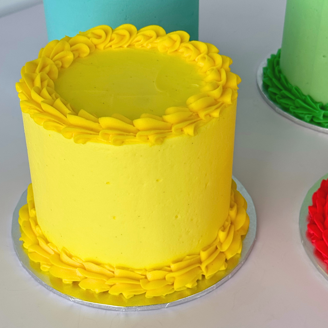 Vintage Round Cake - Yellow-The Cupcake Queens