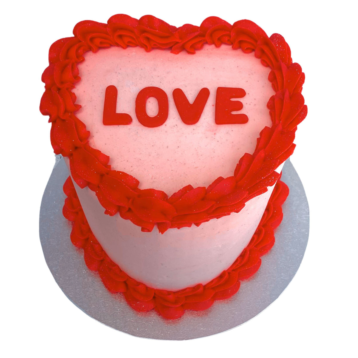 Vintage Valentine&#39;s Heart Cake-The Cupcake Queens