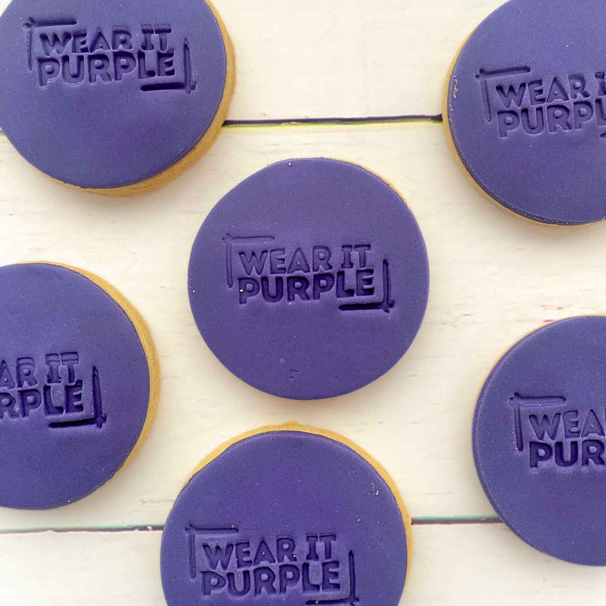 Wear it Purple Shortbread Cookies-The Cupcake Queens