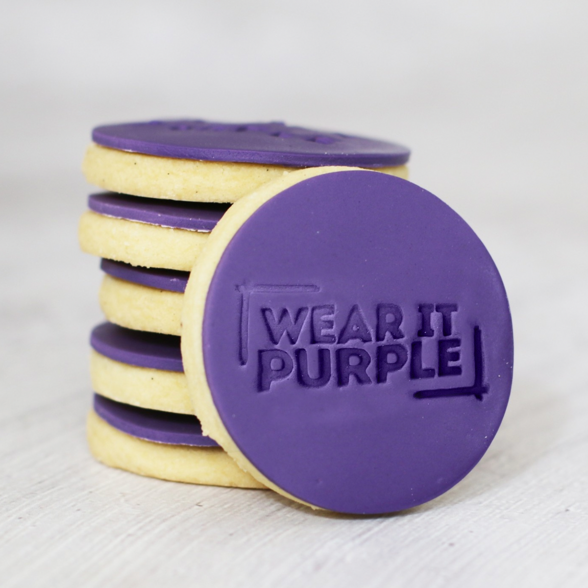 Wear it Purple Shortbread Cookies-The Cupcake Queens