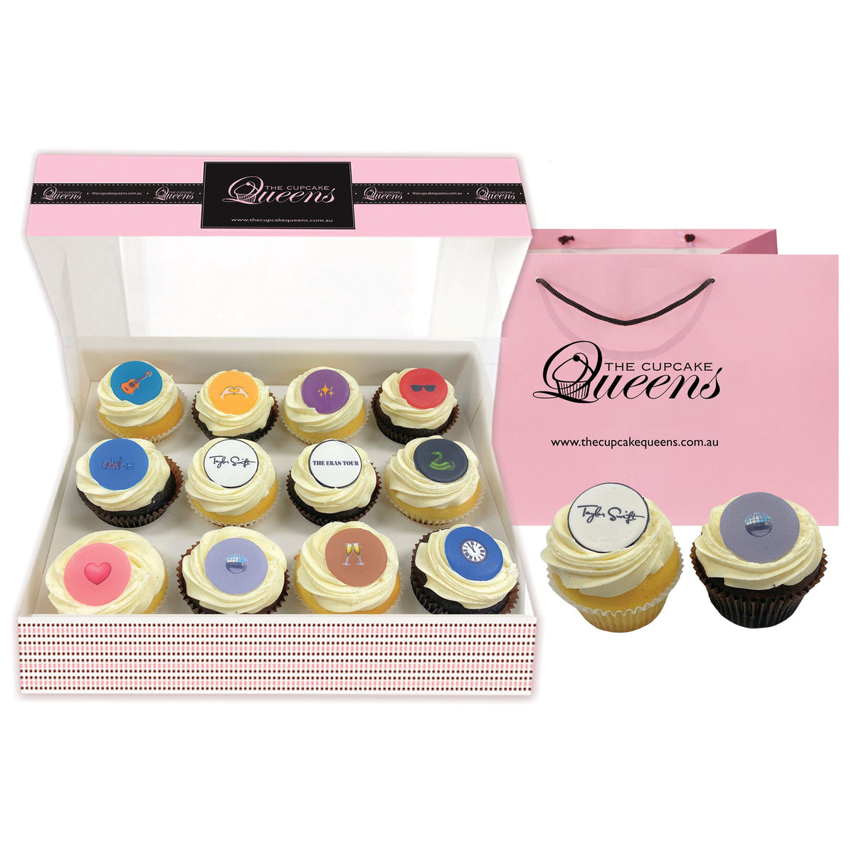 Eras Logo Giftbox Cupcakes Pre Selected Boxes The Cupcake Queens 