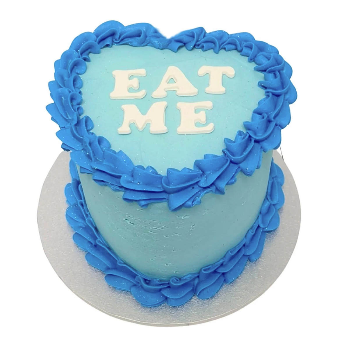 Vintage Heart Cake - Pastel Blue