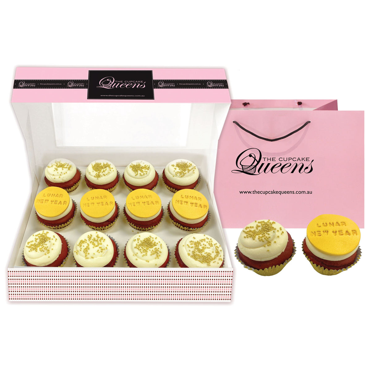 Lunar New Year GiftBox Cupcakes Pre Selected Boxes The Cupcake Queens 