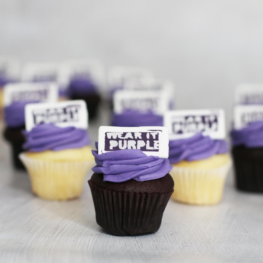 Wear it Purple Mini size Cupcakes Cupcakes The Cupcake Queens 
