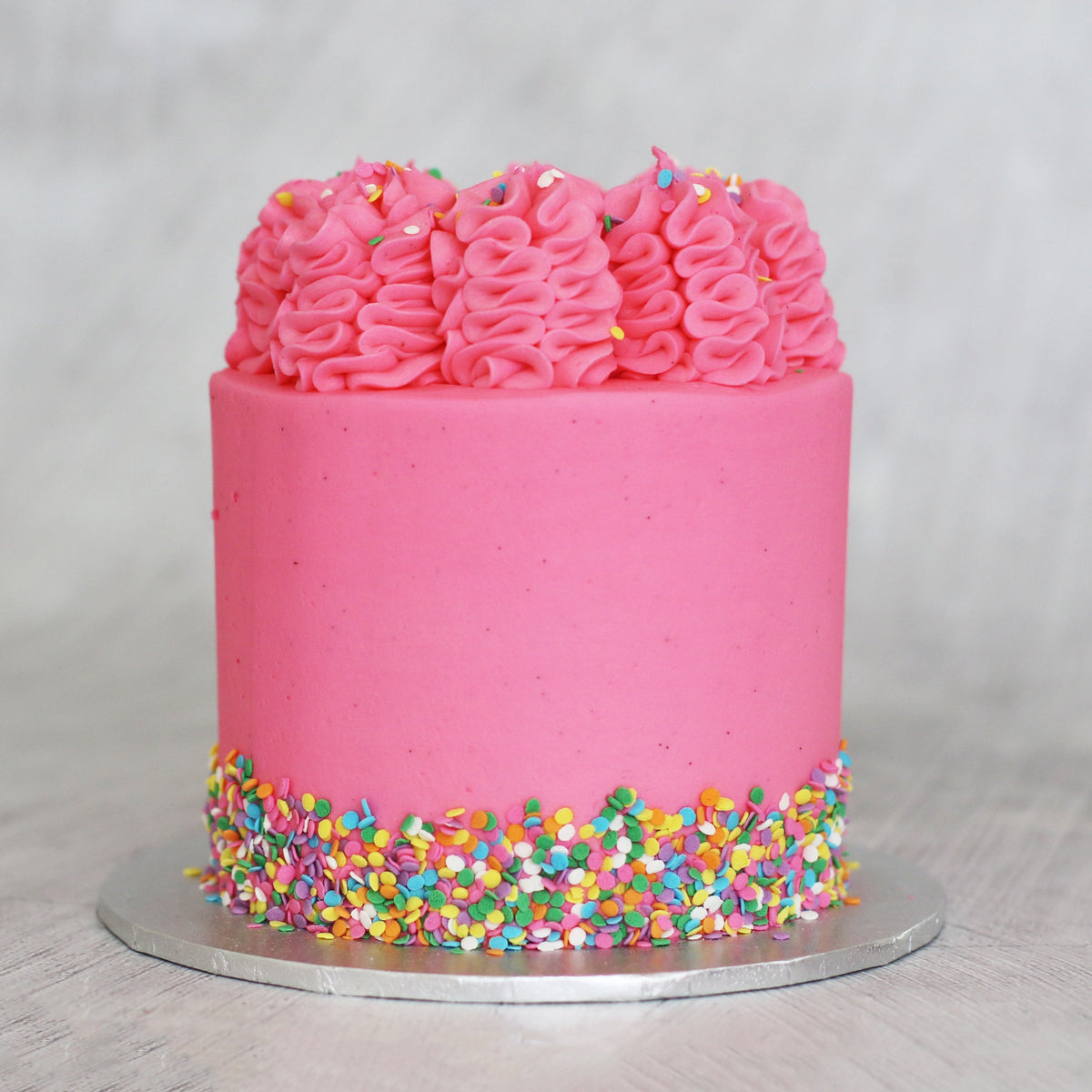 Pretty Pink Cake - 5 Inch Cakes The Cupcake Queens 