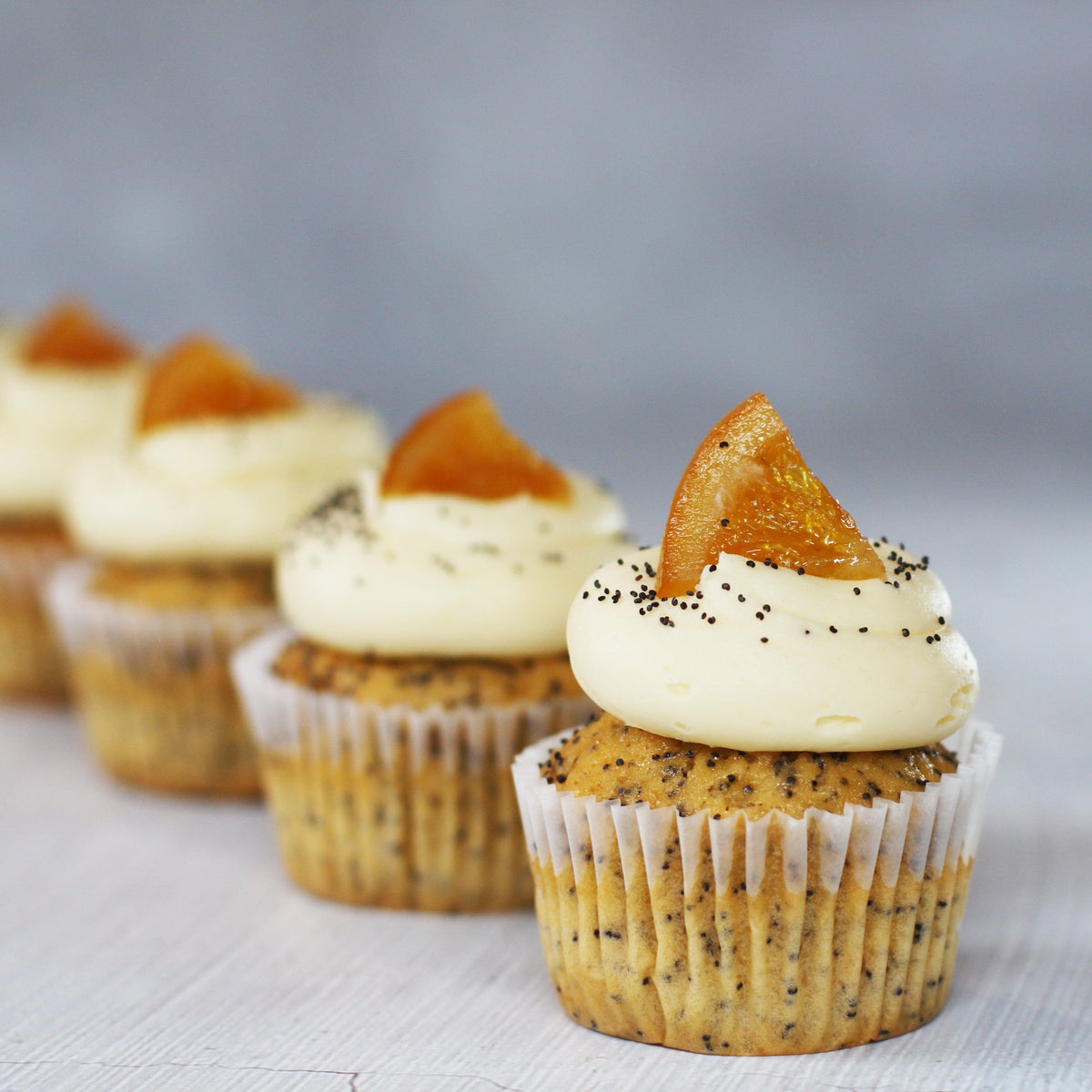 Orange + Poppy Seed | August Flavour of Month Cupcakes The Cupcake Queens 