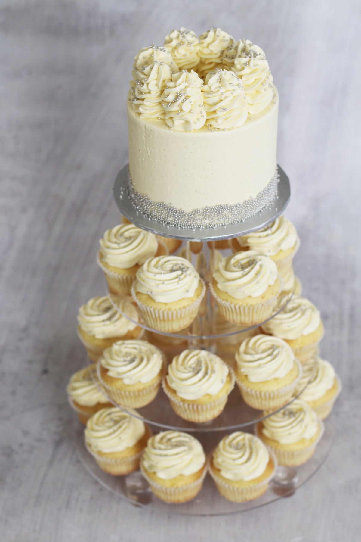 Engagement / Wedding / Bridal Package with 4 Tier Stand Cupcakes Pre Selected Boxes The Cupcake Queens 