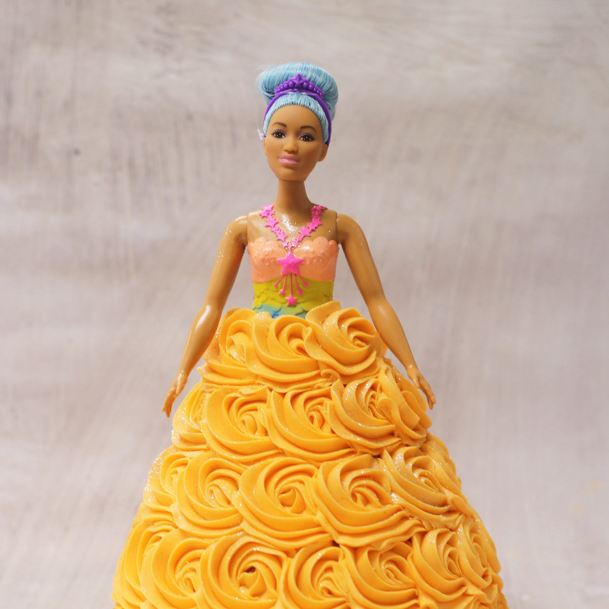 Orange Swirl Barbie Doll Cake Special Occasion The Cupcake Queens 