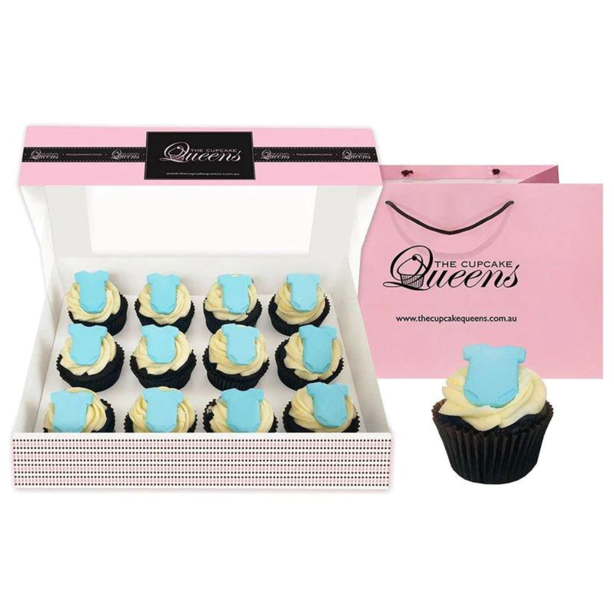 Baby Blue Jumpsuit Gluten Friendly Cupcakes The Cupcake Queens 