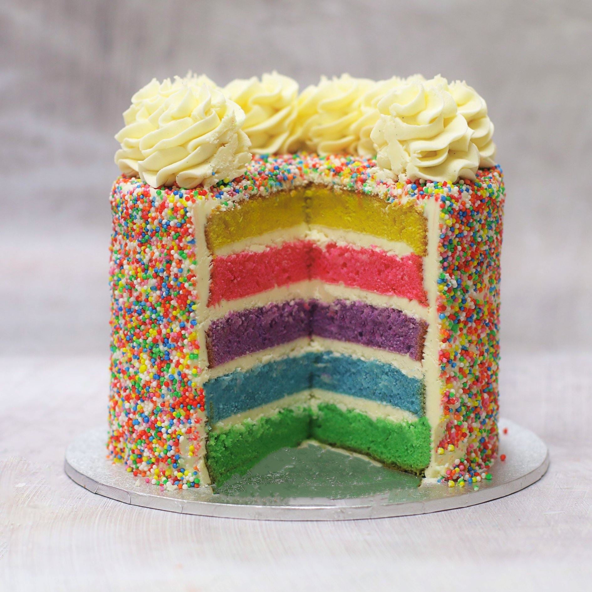 Rainbow Cake Cakes The Cupcake Queens 