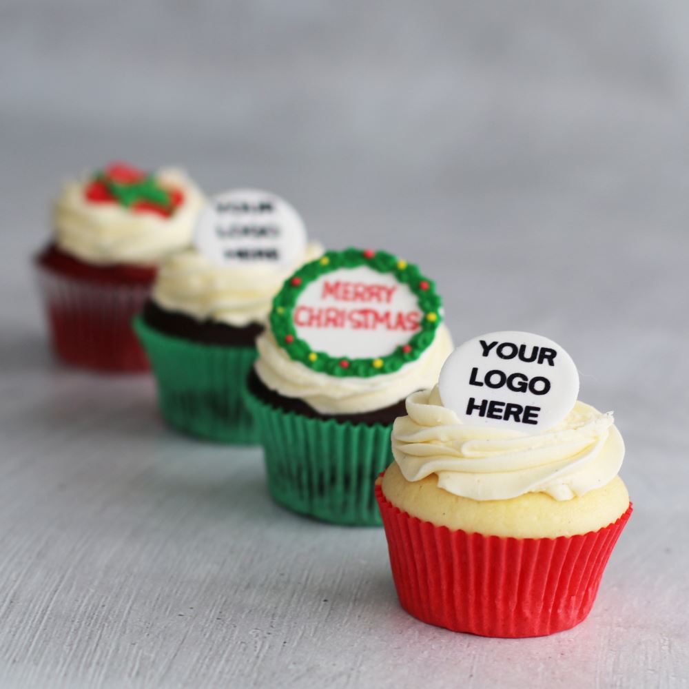 Christmas Corporate Regular size Cupcakes - 48 Cupcakes The Cupcake Queens 