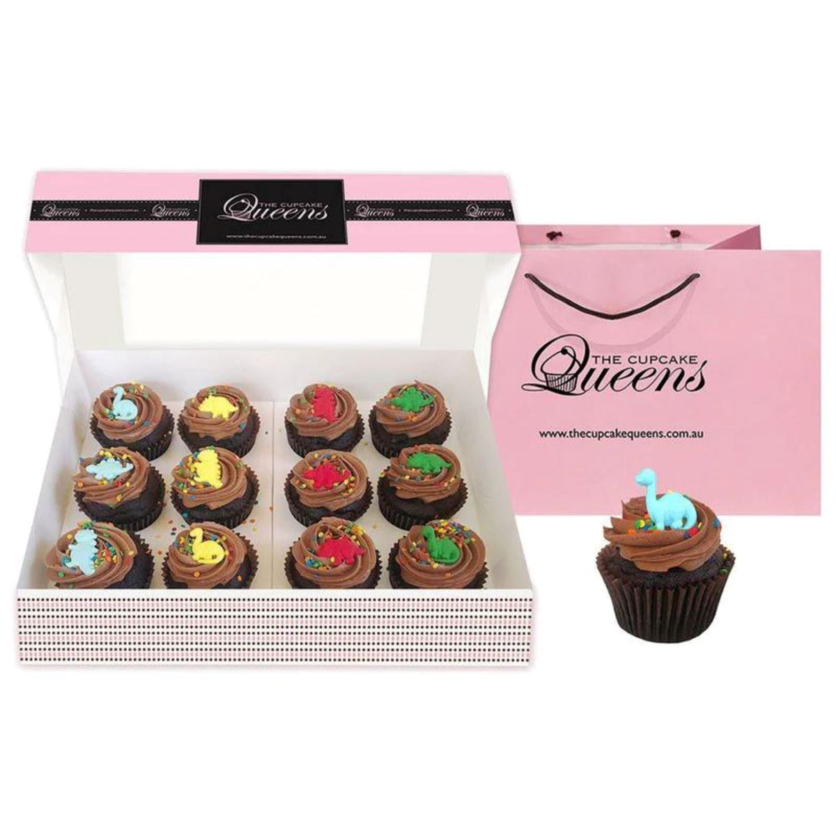 Dinosaur Chocolate Gift Box Cupcakes The Cupcake Queens 