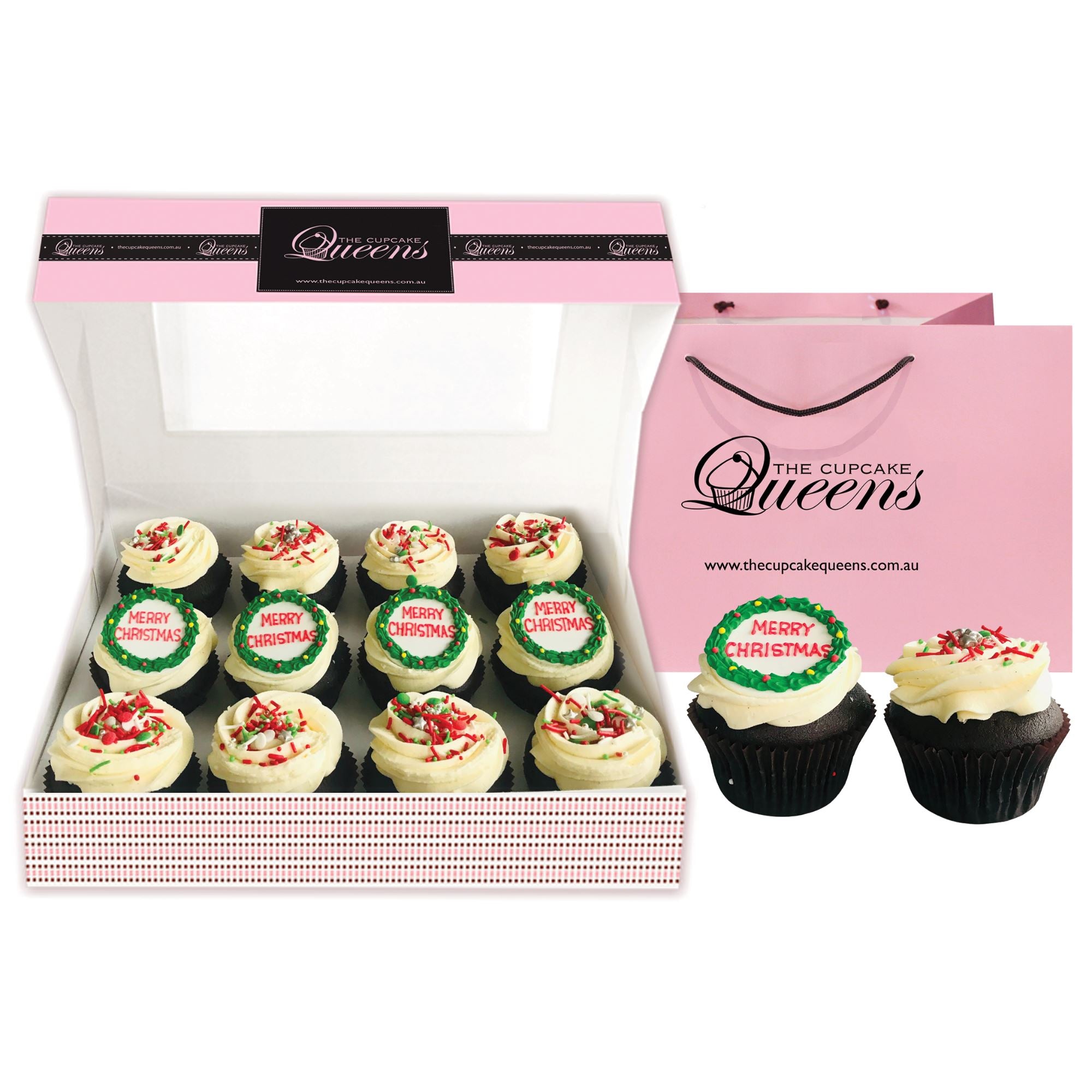 Christmas Gluten Friendly Regular Gift box Cupcakes Pre Selected Boxes The Cupcake Queens 