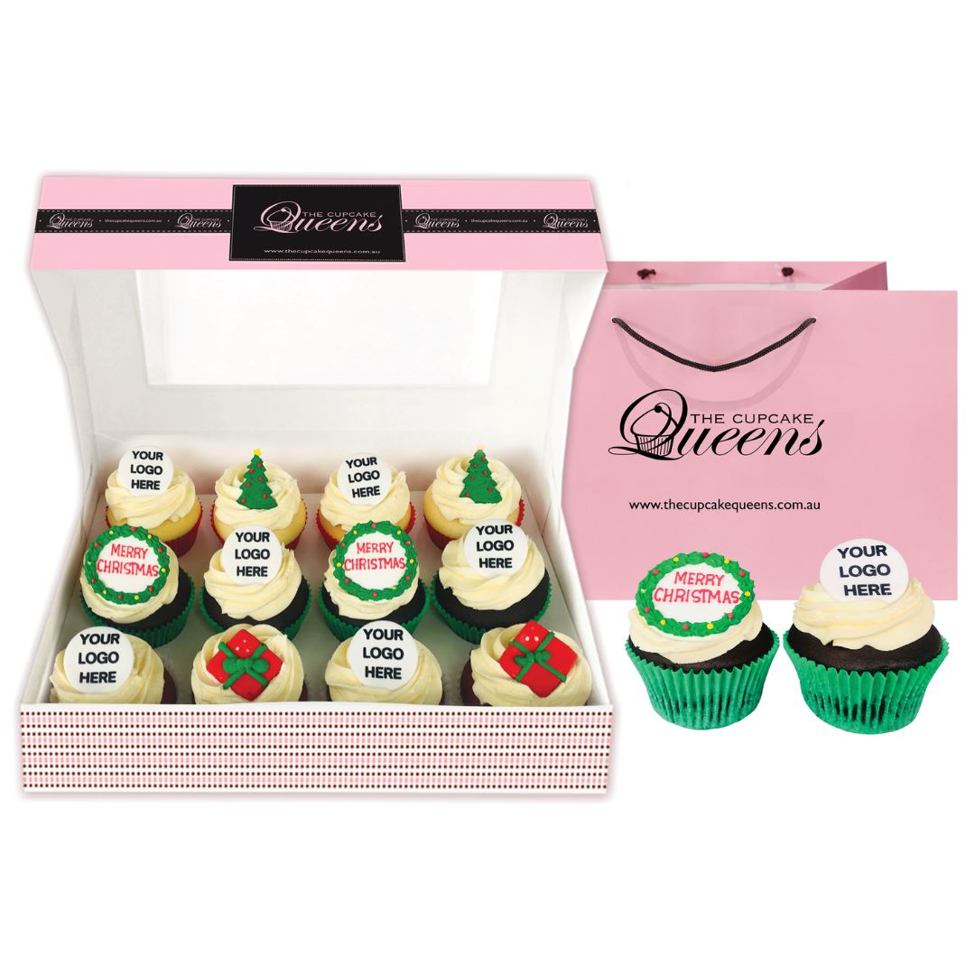 Christmas Corporate Regular size Cupcakes - 48 Cupcakes The Cupcake Queens 