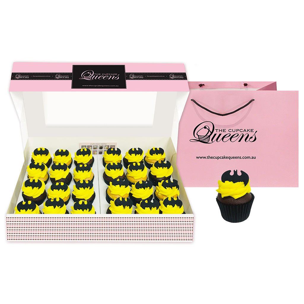 Batman Mini Gift Box Cupcakes The Cupcake Queens 