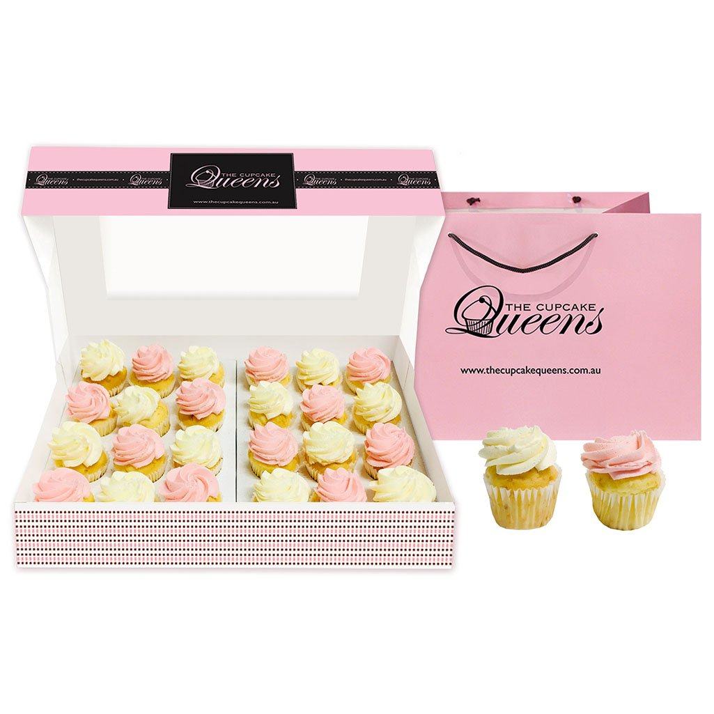 Mini Vanilla Vanilla Box Cupcakes The Cupcake Queens 