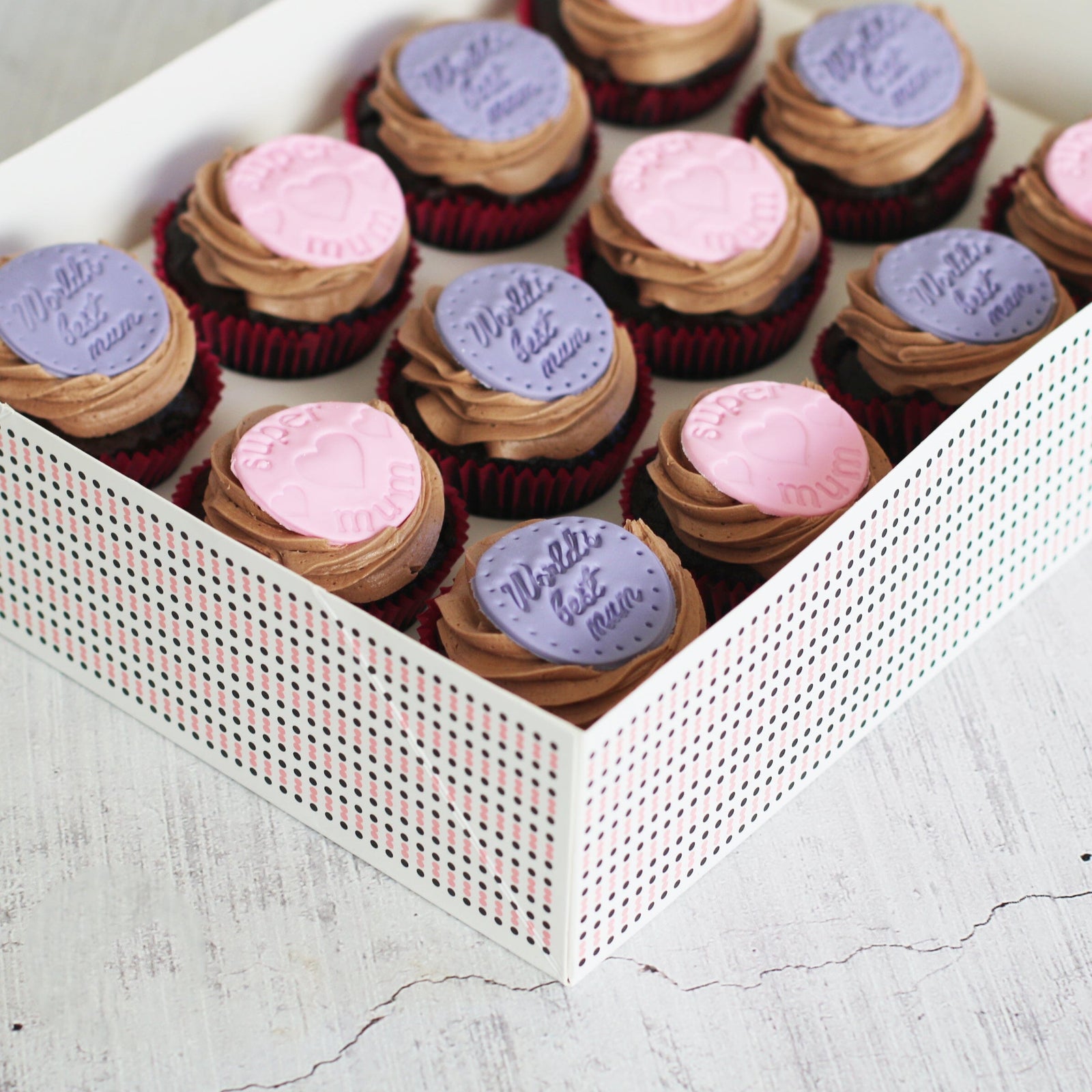 Mother's Day Gluten and Vegan Friendly Regular Size Giftbox Cupcakes Pre Selected Boxes The Cupcake Queens 