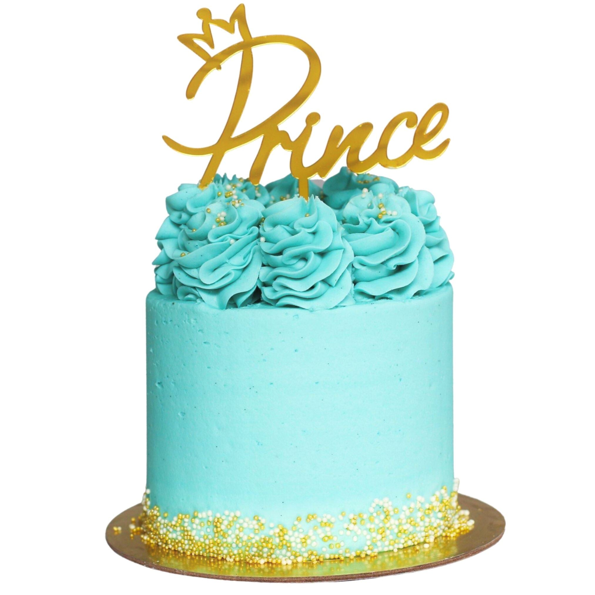 Lil' Prince First Birthday Cake Crown | Close-up of the hand… | Flickr