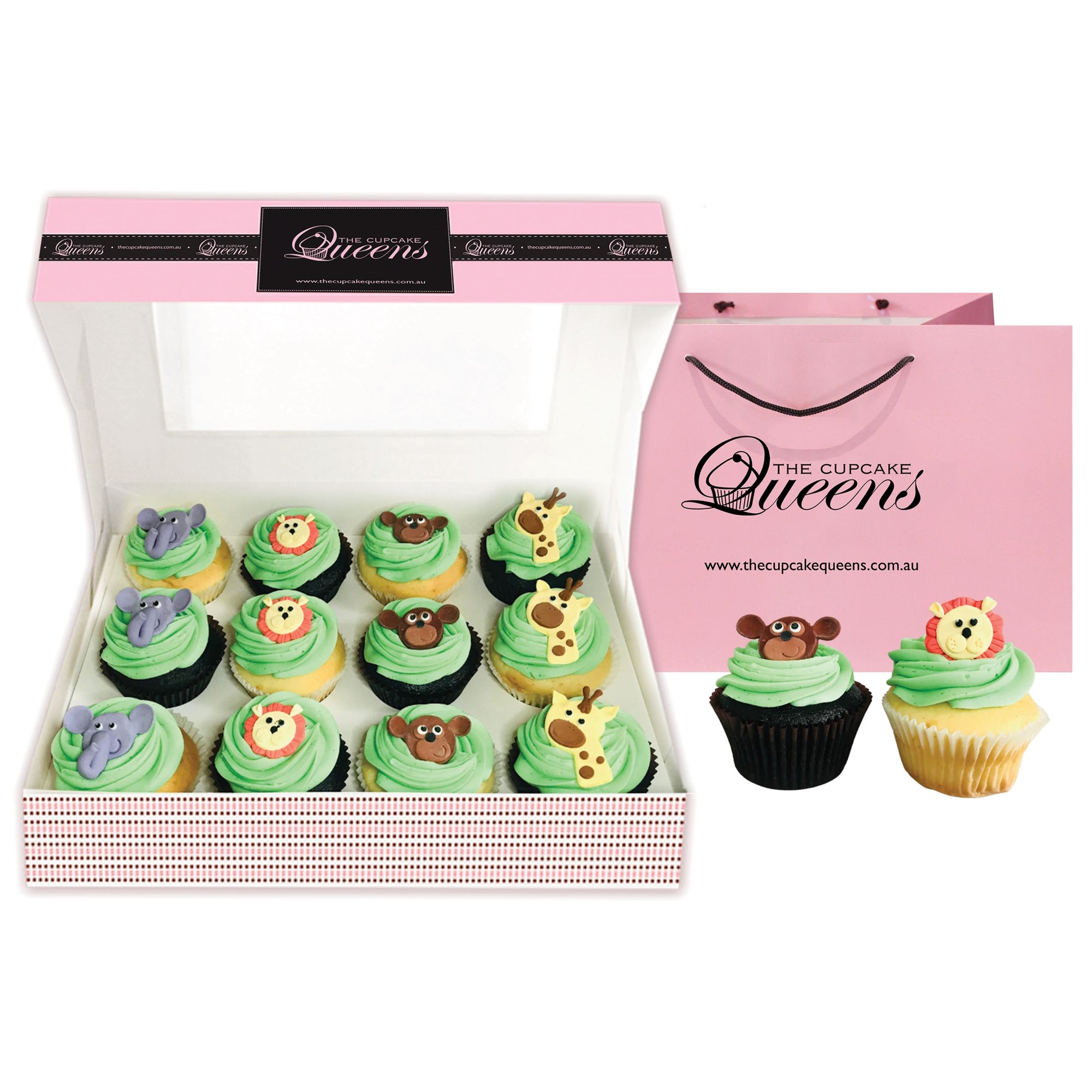 The Zoo Regular Gift Box Cupcakes The Cupcake Queens 