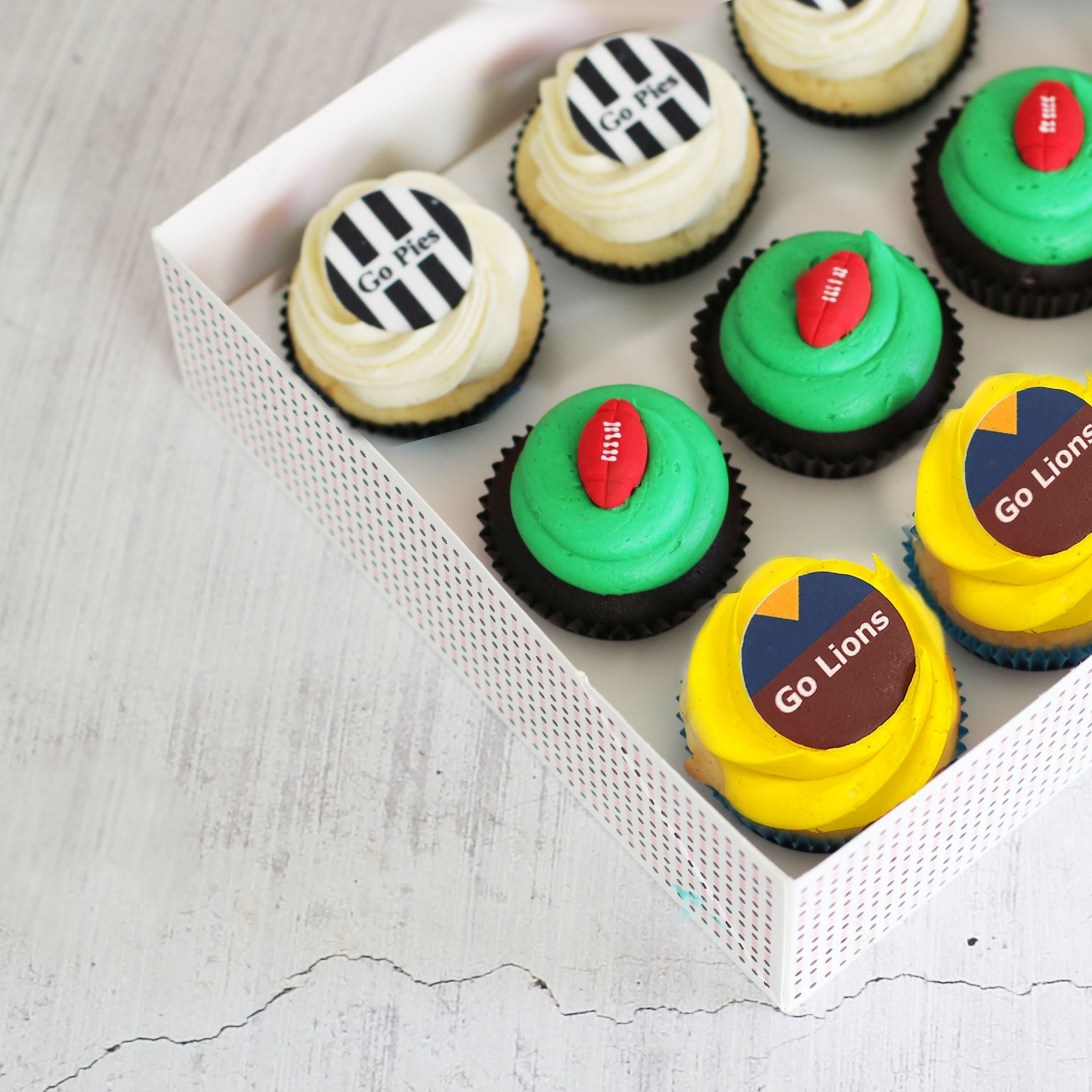 2023 AFL Grand Final Box Cupcakes The Cupcake Queens 